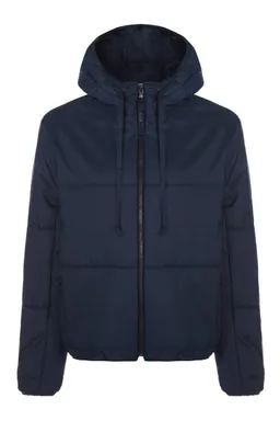 Will's Vegan Store Will's Vegan Store Herren vegan Daunenjacke Mit Kapuze Dunkelblau – Produktbild 1 von 1