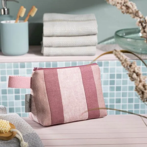 nahtur-design nahtur-design Kosmetiktasche aus 100% Leinen | Kleine Leinentasche, No_21 (grün), – Produktbild 2 von 4