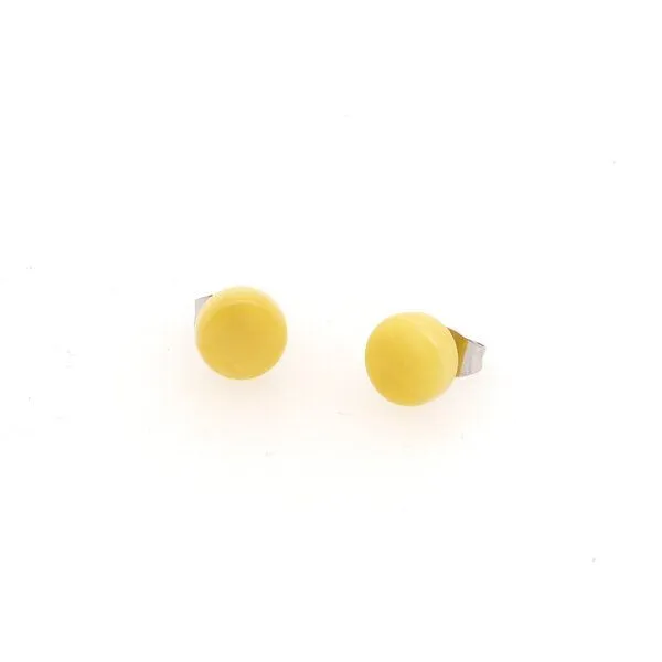 Mekhada Mekhada Tagua Ohrstecker TOPI 8 mm, Gelb, – Produktbild 1 von 1