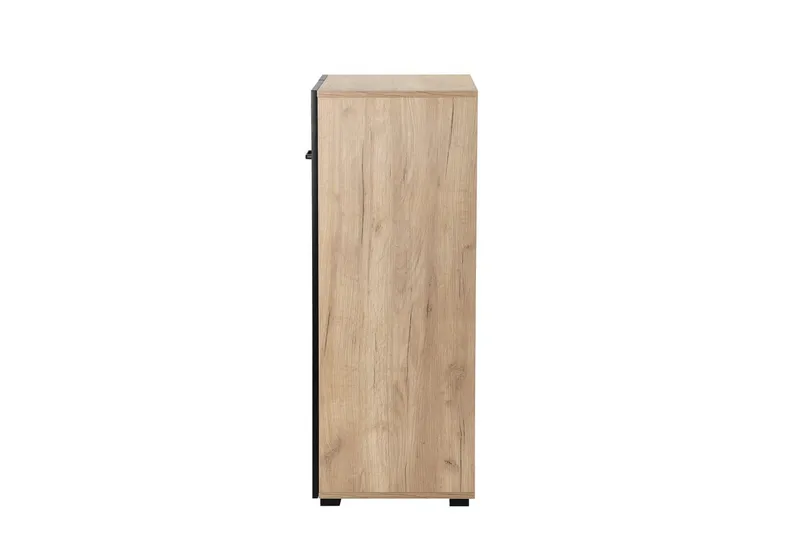 Places of Style Aktenschrank Moid, Mehrzweckschrank, moderne Kommode mit viel Stauraum, Maße 64,5 x 41,5 x 106 cm, Schwarz, – Produktbild 4 von 5