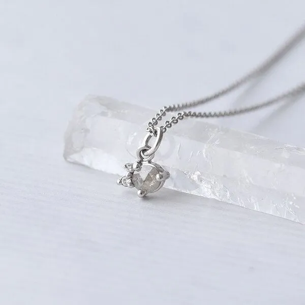 Eppi Eppi Goldene Halskette mit Salt´n´Pepper Diamanten Niria, Gelb, – Produktbild 3 von 4
