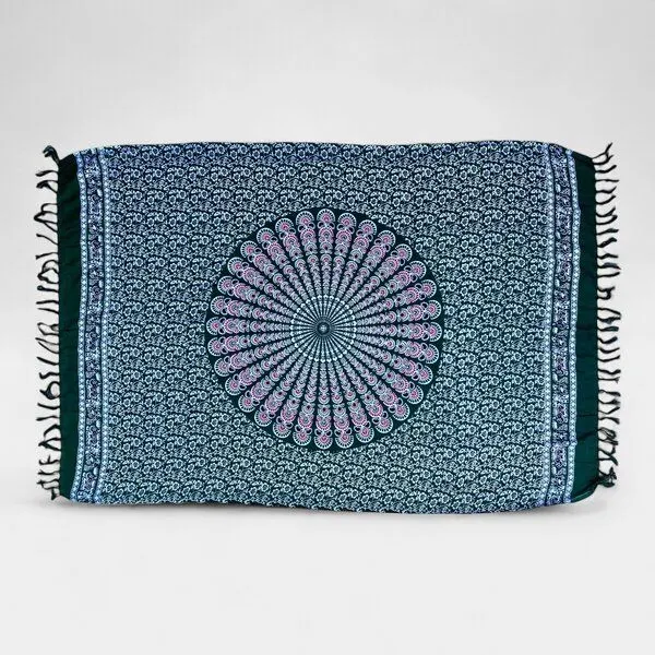 Der Lindwurm Der Lindwurm Sarong- Mandala, Dunkelgrün (rosa mandala), – Produktbild 1 von 3