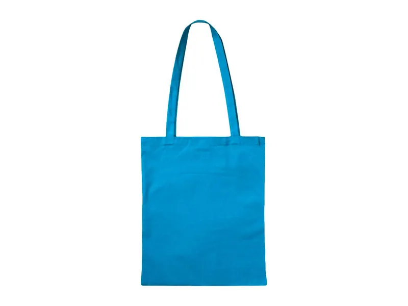Baumwoll-Tragetaschen, hellblau 38x42 cm mit zwei langen Henkeln – Produktbild 1 von 1