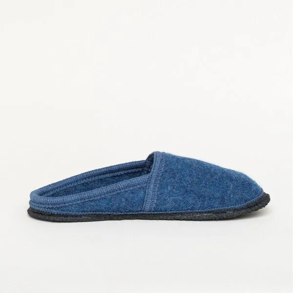 Kitz-Pichler Kitz-Pichler Filz-Hausschuh Villach aus 100% Schurwolle - Woll-Pantoffel, Jeansblau, – Produktbild 3 von 4