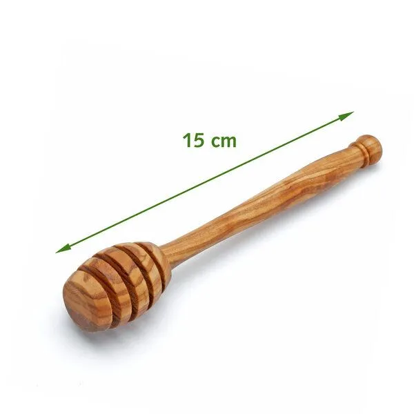 NATUREHOME NATUREHOME Honiglöffel Honigheber Olivenholz Design 4er Set 15cm – Produktbild 4 von 4