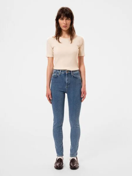 Nudie Jeans Nudie Jeans Jeans - Hightop Tilde - aus einem Baumwolle/Elasthan-Mix, Blue, – Produktbild 7 von 8