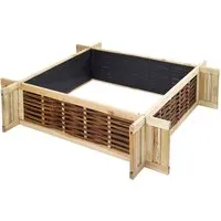 Beetkasten aus Kiefer und Weide, Stecksatz B 120 x T 120 x H 30 cm – Produktbild 1 von 1