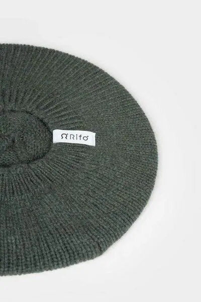 Rifò - Circular Fashion Made in Italy Rifò - Circular Fashion Made in Italy Woll Baskenmütze aus recycteltem Kaschmir Modell: Nicole, Green foresta (grün), – Produktbild 4 von 4