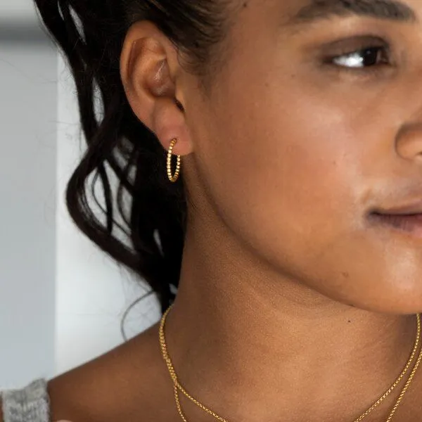 MOANINA MOANINA Ohrringe Hoops Chia - 925 Silber/18k Gold Vermeil, Gold, – Produktbild 2 von 4