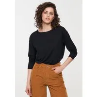recolution Damen Longsleeve aus LENZING ECOVERO Viskose - FUCHSIA - recolution, Schwarz, – Produktbild 1 von 1