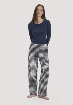 hessnatur hessnatur Flanell Schlafhose PURE COTTON aus Bio-Baumwolle mit TENCEL Lyocell – Produktbild 1 von 1