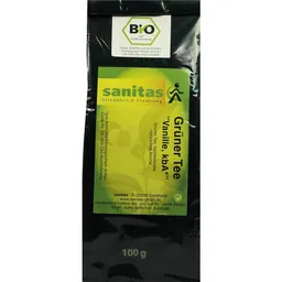 sanitas GRÜNER TEE Vanille kbA 100 g Tee – Produktbild 1 von 1