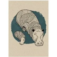 matabooks matabooks® A6 Postkarte mit Tiermotiv aus nachhaltigem Graspapier – Wildlife, 5er set meo, – Produktbild 1 von 1