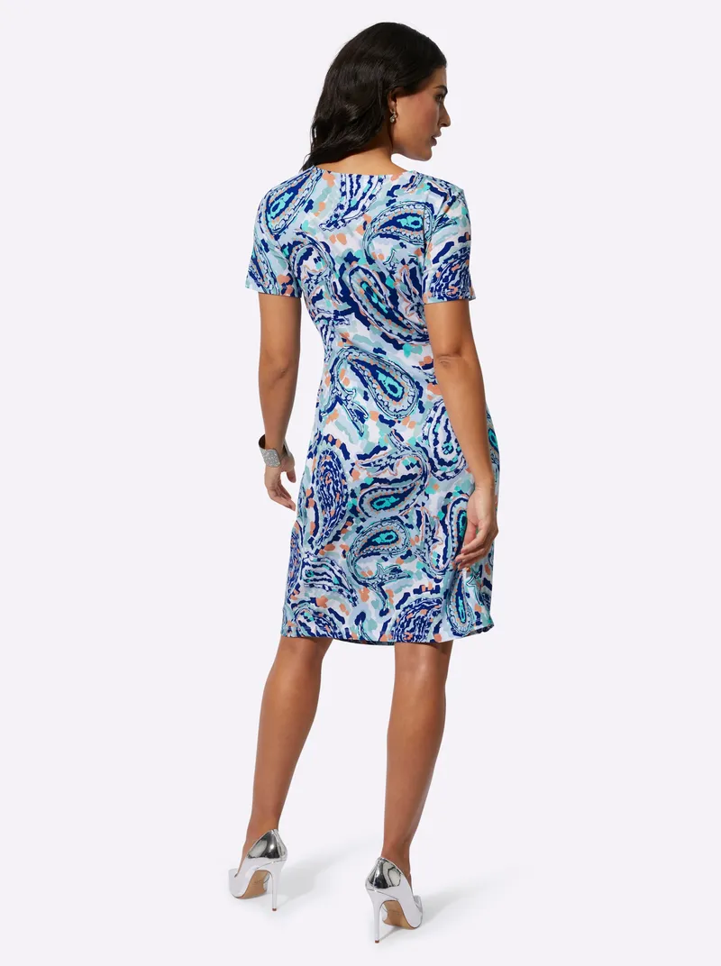 Witt Jerseykleid, Ecru-kalkmint-bedruckt, – Produktbild 2 von 2