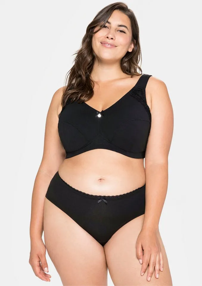 sheego sheego Bügelloser BH Bügelloser BH, Schwarz, – Produktbild 3 von 4