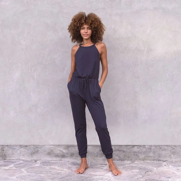 Jaya Jaya PARIS - Jumpsuit aus TENCEL/Biobaumwollmix, Nightblue/blau, – Produktbild 1 von 2