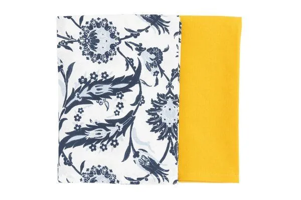 El Puente El Puente Geschirrtücher "Floral", 2er-Set, Gelb,weiß,blau, – Produktbild 1 von 3