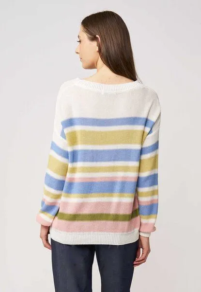 LANA Organic LANA Organic luftiger Damenpullover aus Bio Baumwolle, Modell Gloria, Multicolor, – Produktbild 4 von 4