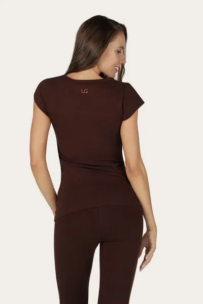 Urban Goddess Urban Goddess Zefira Yoga Tee, Cacao (braun), – Produktbild 4 von 5