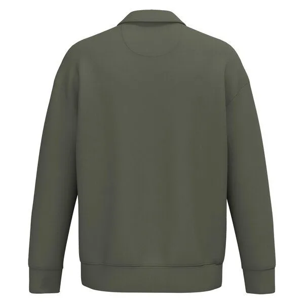 YTWOO YTWOO Unisex-Sweatshirt mit Zipper und Polokragen, Organic khaki, – Produktbild 3 von 4