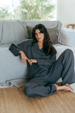 AmourLinen AmourLinen Langarm-Pyjama-Set Snooze – Produktbild 1 von 1