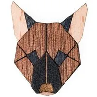 BeWooden BeWooden Brosche aus Holz - Deutscher Schäferhund | Mode Schmuck – Produktbild 1 von 1