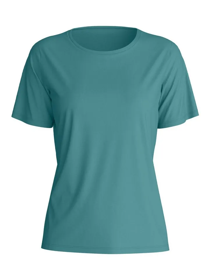 CALIDA CALIDA Kurzarmshirt Favourites Sun Damen (1-tlg) weiche Baumwollqualität und lockere Passform, Blau, – Produktbild 2 von 5