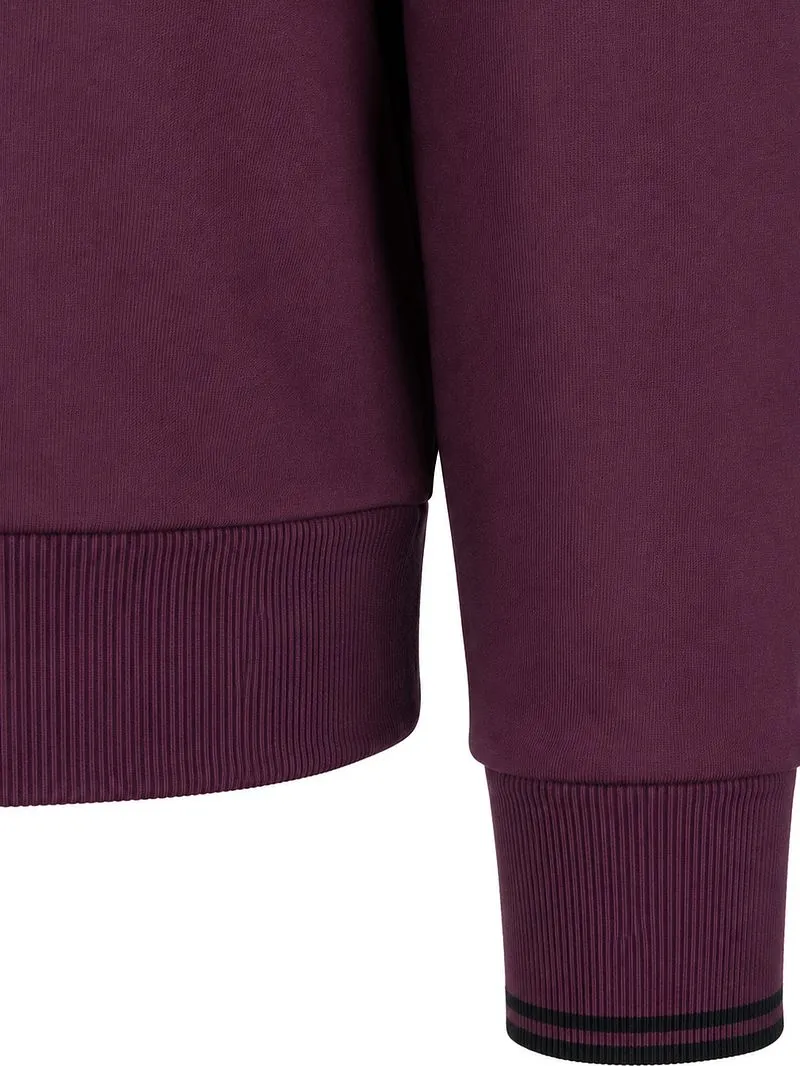 Fred Perry Fred Perry Langarm-Poloshirt Half Zip Plum - Größe M, Violett, – Produktbild 3 von 4