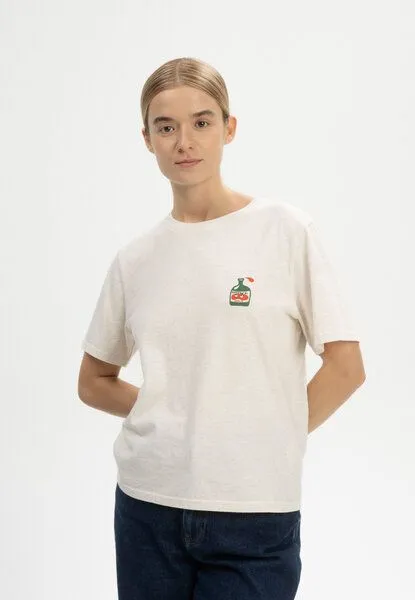 MELA T-Shirt Artist Edition Josha | von MELA | Fairtrade & GOTS zertifiziert, Cream melange / succo di mela, – Produktbild 6 von 8