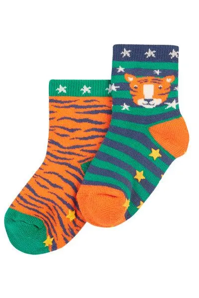 Frugi Frugi Dicke Socken in Zweierpack mit Antirutsch-Noppen – Produktbild 1 von 3