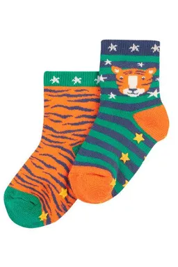Frugi Frugi Dicke Socken in Zweierpack mit Antirutsch-Noppen – Produktbild 1 von 1