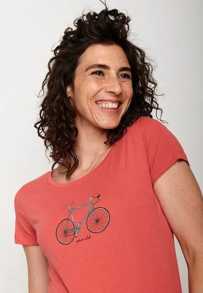 GreenBomb GREENBOMB Bike City Ride Loves - T-Shirt für Damen, Rot (carmine red), – Produktbild 1 von 2