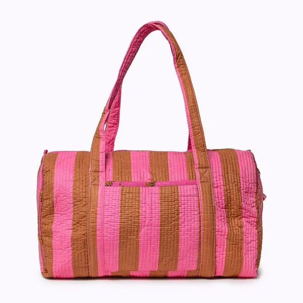 KIKOONI KIKOONI handgefertigte große Baumwolltasche "K. Shopper", Bold stripes earth, – Produktbild 4 von 4