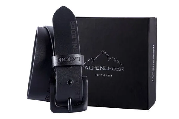 Alpenleder Gürtel ALPENLEDER, Ebenholz, – Produktbild 4 von 5