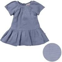 People Wear Organic People Wear Organic Musselin-Kleid, Kurzarmkleid, taubenblau, aus Bio-Baumwolle – Produktbild 1 von 1