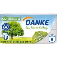 Danke 56 Rollen Toilettenpapier 'Danke' 3-lagig Tissue – Produktbild 1 von 1