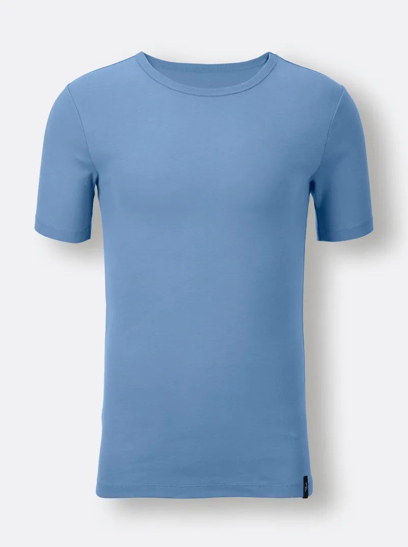 wäschepur men Shirt mittelblau, Mittelblau, – Produktbild 2 von 2