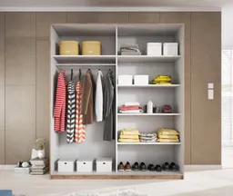 Home affaire Schwebetürenschrank Galaxy Kleiderschrank, Wäscheschrank 200, 220 oder 270cm breit INKLUSIVE kompletter Innenausstattung, Metallgriffe und Glasfront – Produktbild 1 von 1