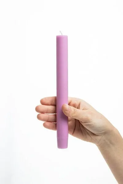 Tranquillo Handgearbeitete Stabkerzen GLUMI pink 4er-Set, 20 cm - rosa – Produktbild 4 von 5