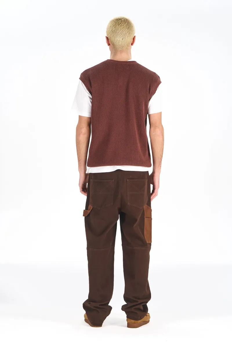 KOMODO KOMODO Herren vegan Hose Theo Carpenter Schokoladenbraun, Braun, – Produktbild 1 von 2