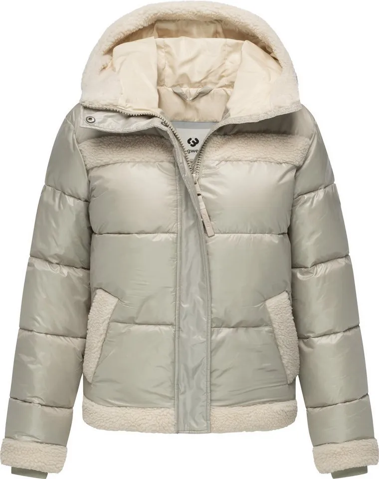ragwear ragwear Winterjacke Editah Shiny YOUMODO Jacke mit Plüsch-Details und glänzender Optik, Braun, – Produktbild 5 von 5