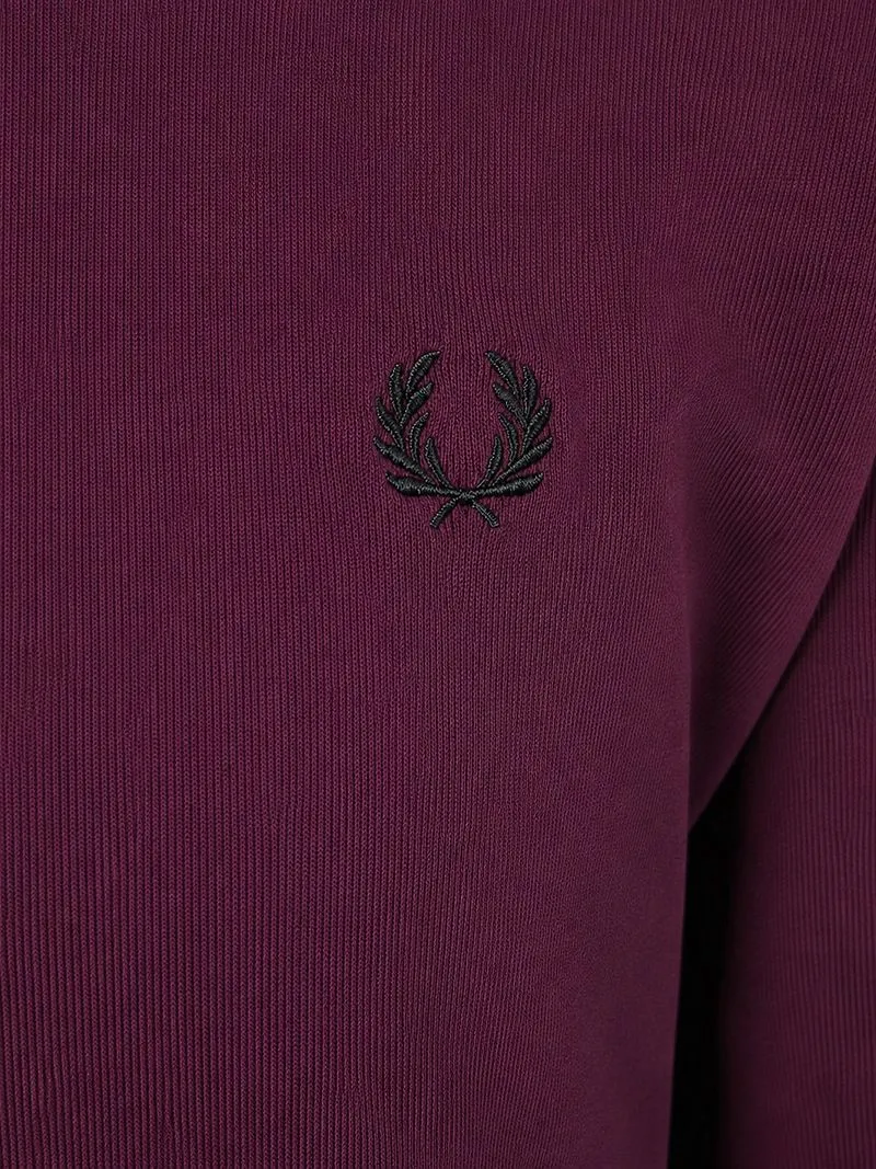 Fred Perry Fred Perry Langarm-Poloshirt Half Zip Plum - Größe L, Violett, – Produktbild 2 von 4