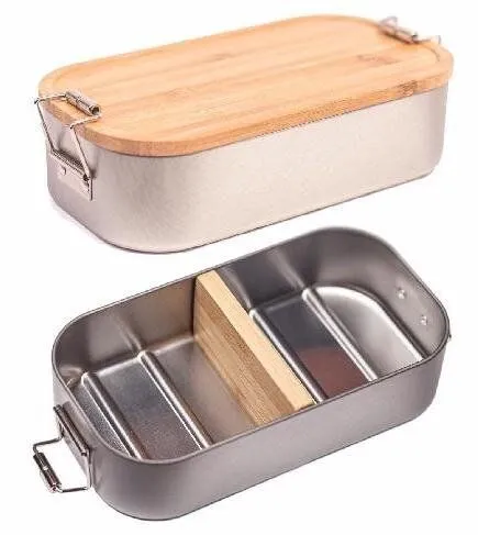 Cameleon Pack Cameleon Pack Lunchbox mit Deckel und Trennsteg aus Bambus Holz – Produktbild 2 von 4