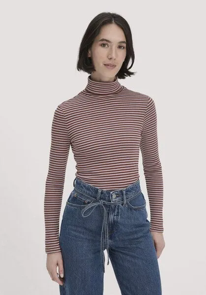 hessnatur hessnatur Streifen Softrib Longsleeve Fitted aus Bio-Baumwolle und Modal, Pastell lavendel, – Produktbild 1 von 4