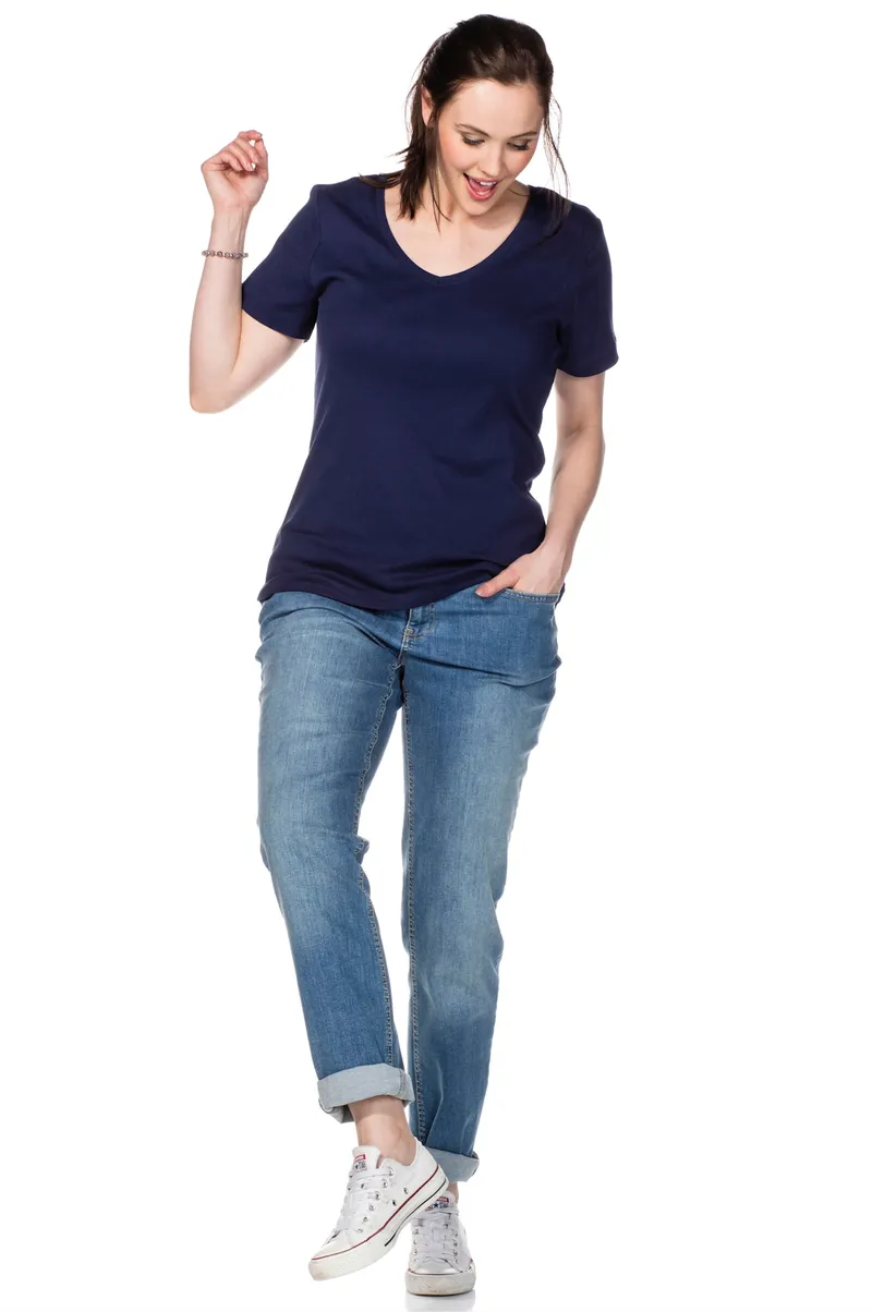 sheego T-Shirt marine, Marine, – Produktbild 3 von 3