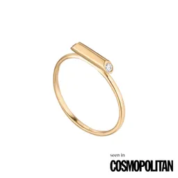 Maren Jewellery Sunbeam Ring - 50 / 18K Gelbgold & Labordiamanten – Produktbild 1 von 1