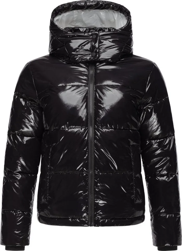 ragwear ragwear Steppjacke Roobie super stylische, gänzende Damen Winterjacke, Schwarz, – Produktbild 4 von 5