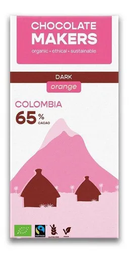 El Puente El Puente Zartbitterschokolade 65% mit Orange | Fair Trade | Bio-zertifiziert | Vegan – Produktbild 1 von 1
