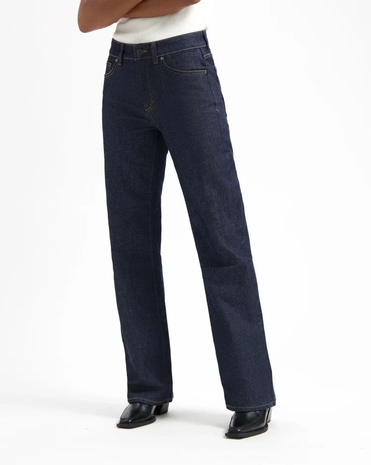 Kuyichi Kuyichi Damen vegan Jeans Lena Loose Dry Dunkelblau, Dunkelblau, – Produktbild 1 von 2