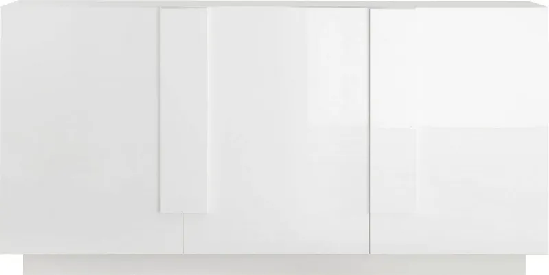 Home affaire Sideboard Jupiter, Breite 181 cm, Kommode 3 Türen - Soft Closing, Anrichte, moderne Griffblende, FSC®, cleveres Stauraumkonzept, Weiß, – Produktbild 2 von 5